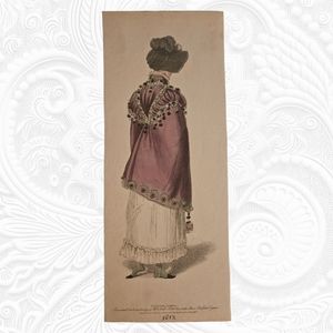 1815 La Belle Assemblee Magazine "Walking Dress"